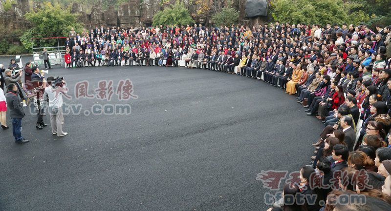 杭州800人集体照摄影花絮摄影2012世界养生大会大型合影摄影