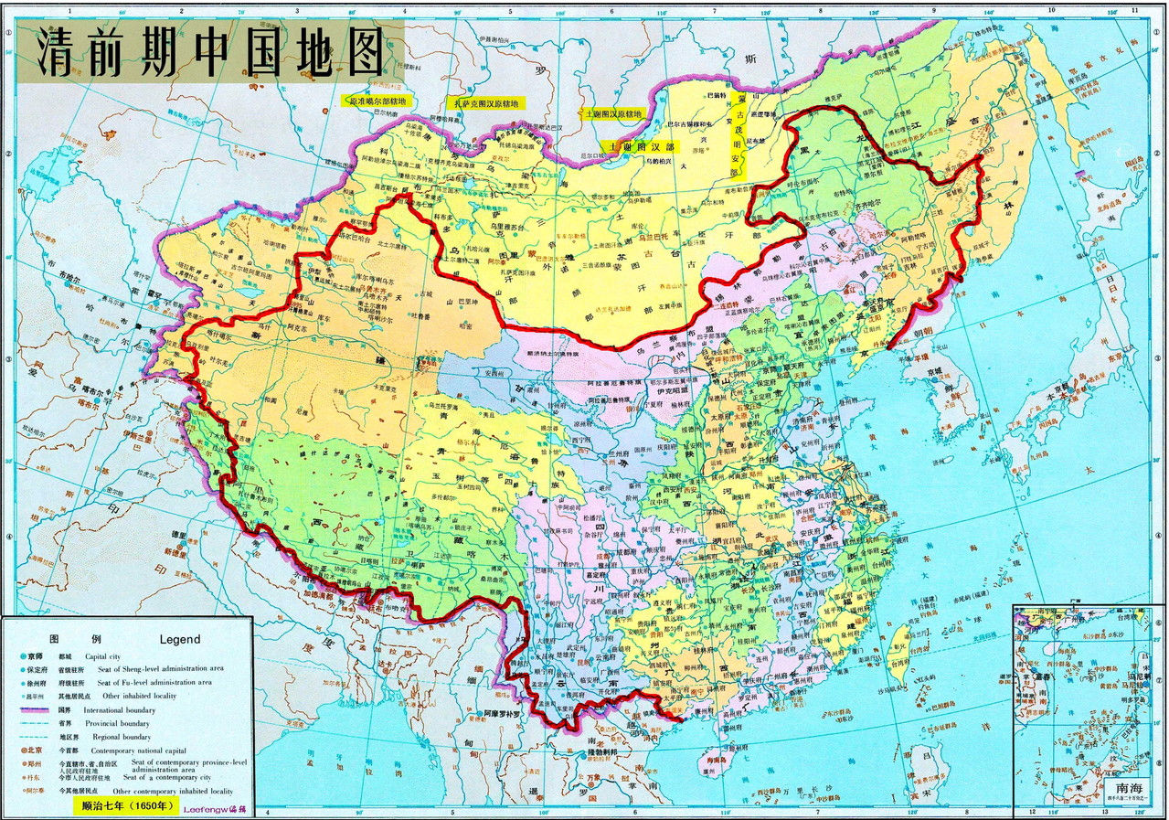 蒙古各部归顺了,北方没有领土之争,清朝元朝扯平,元朝地图是没有到