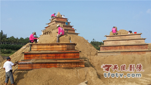 中国舟山国际沙雕节开雕摄影，舟山集体照摄影，舟山团体照拍摄